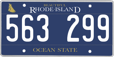 RI license plate 563299
