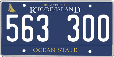 RI license plate 563300