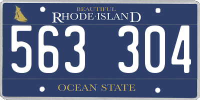 RI license plate 563304