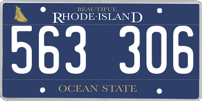 RI license plate 563306