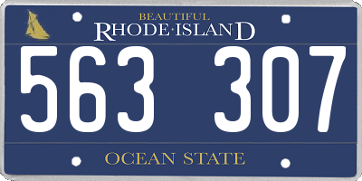 RI license plate 563307