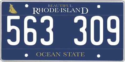 RI license plate 563309