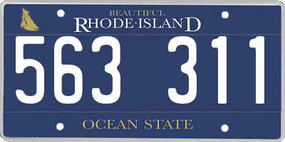 RI license plate 563311