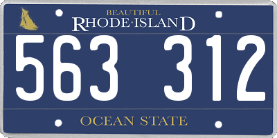 RI license plate 563312