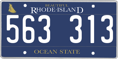 RI license plate 563313