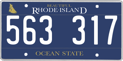 RI license plate 563317