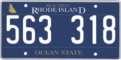 RI license plate 563318