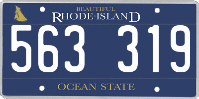 RI license plate 563319