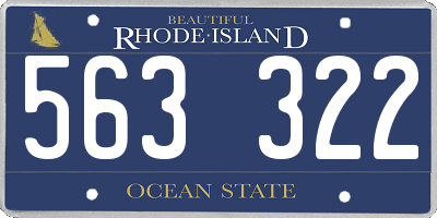 RI license plate 563322