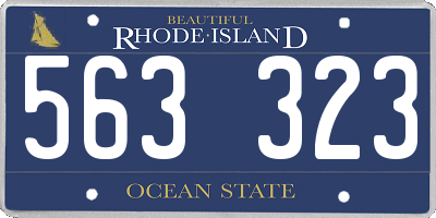 RI license plate 563323