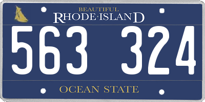 RI license plate 563324