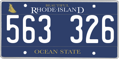 RI license plate 563326