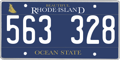 RI license plate 563328