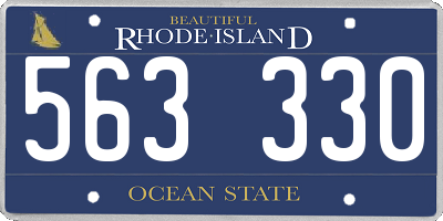 RI license plate 563330