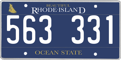 RI license plate 563331