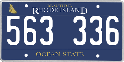 RI license plate 563336