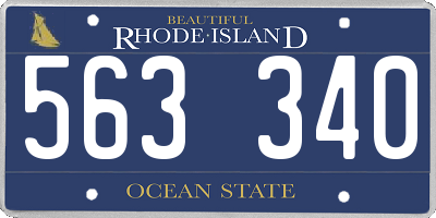 RI license plate 563340