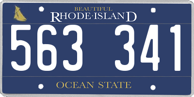 RI license plate 563341