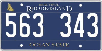 RI license plate 563343