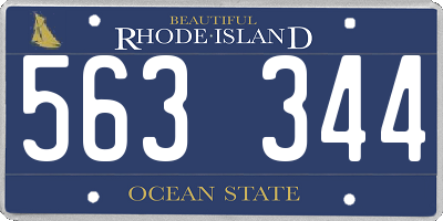 RI license plate 563344