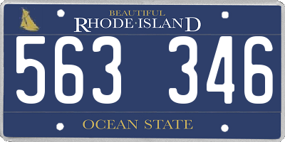 RI license plate 563346