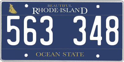 RI license plate 563348