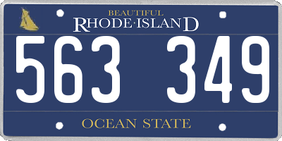RI license plate 563349