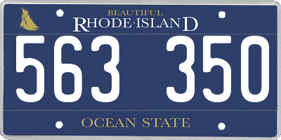 RI license plate 563350
