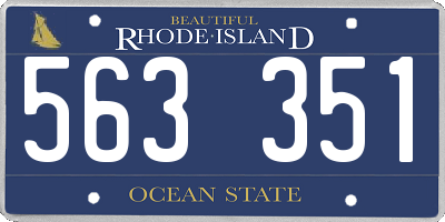 RI license plate 563351