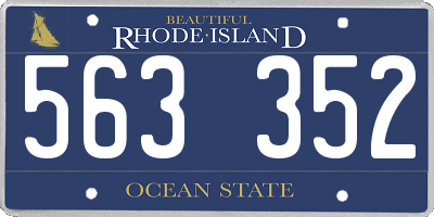 RI license plate 563352