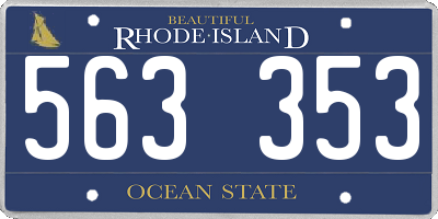 RI license plate 563353