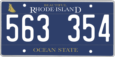 RI license plate 563354