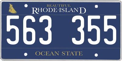 RI license plate 563355