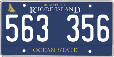 RI license plate 563356