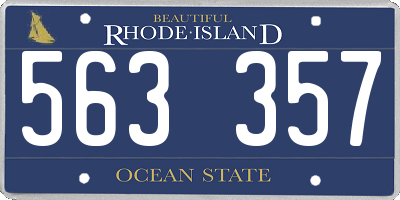 RI license plate 563357