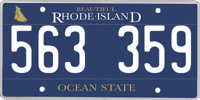 RI license plate 563359