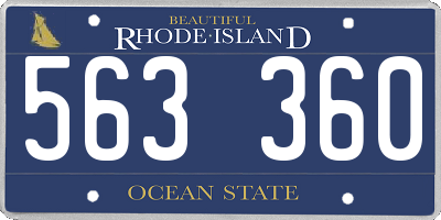 RI license plate 563360