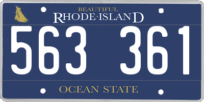 RI license plate 563361