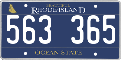 RI license plate 563365