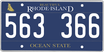 RI license plate 563366