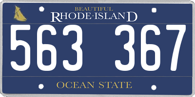 RI license plate 563367