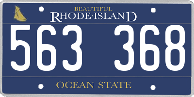 RI license plate 563368