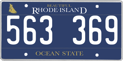 RI license plate 563369