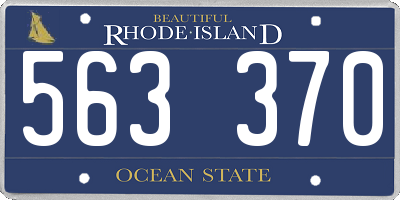 RI license plate 563370