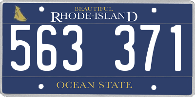 RI license plate 563371