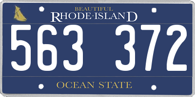 RI license plate 563372