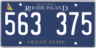 RI license plate 563375