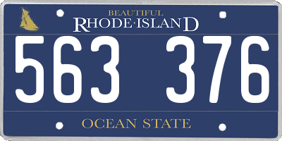RI license plate 563376