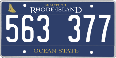 RI license plate 563377