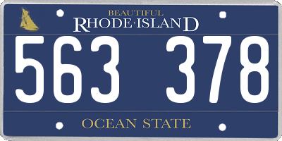 RI license plate 563378